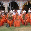 Sannyaasins being welcomed on the inaugural day